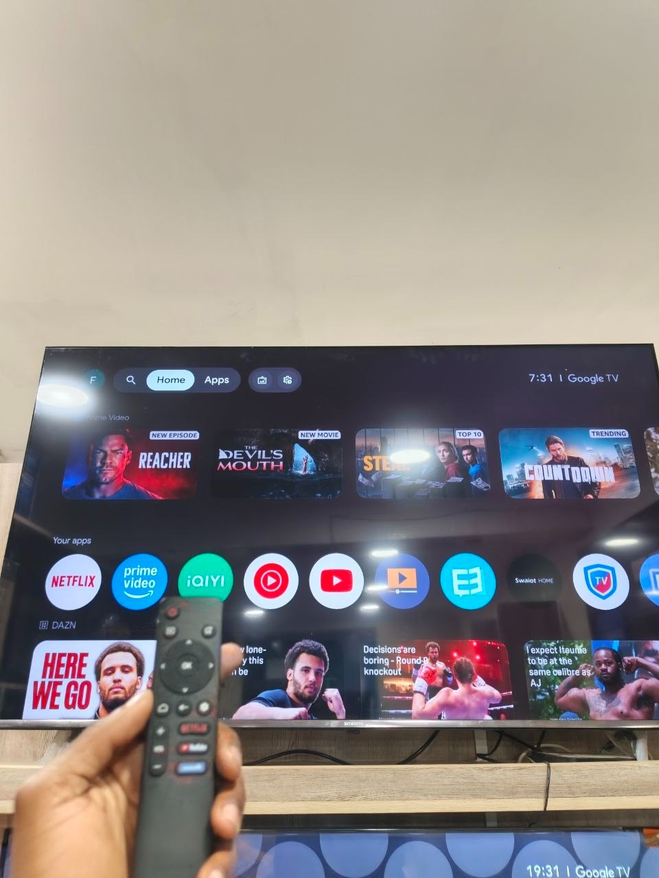 Skyworth 65Q6500G 65" 4K QLED Google Smart TV – Android TV with Google Assistant, Dolby Audio, Built-in Chromecast & 4K HDR Display