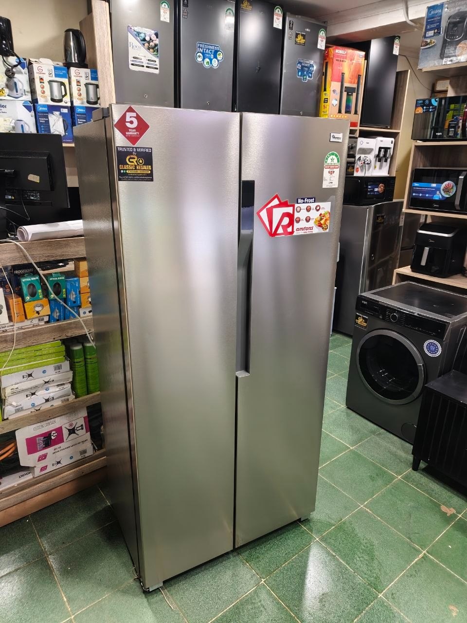 Ramtons RF/319 430Ltrs Side By Side LED Refrigerator - No Frost, Adjustable Thermostat