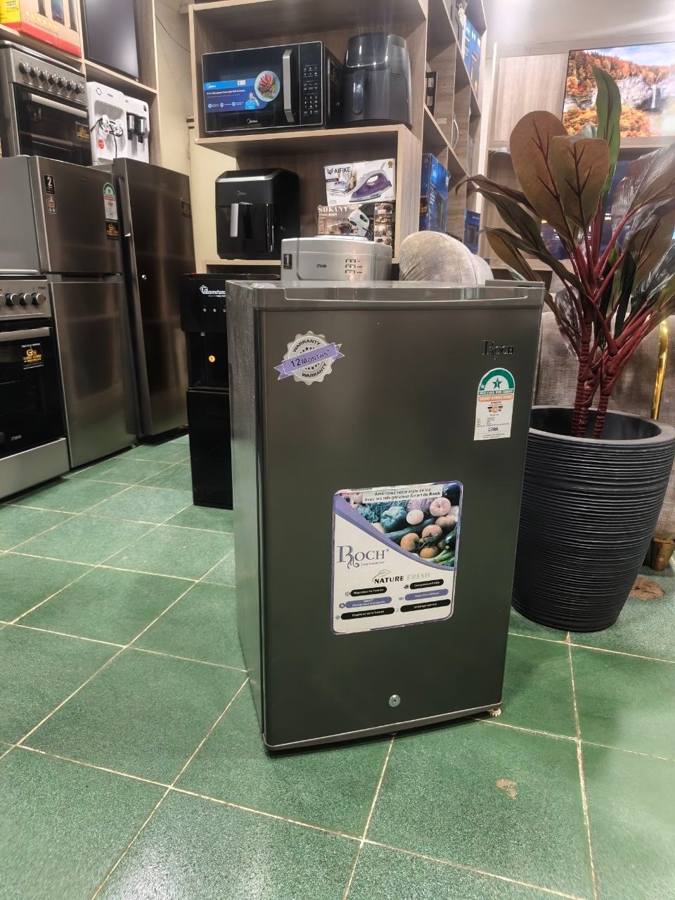 Roch RFR-120S-I Single Door Refrigerator - 90 Litres - Silver