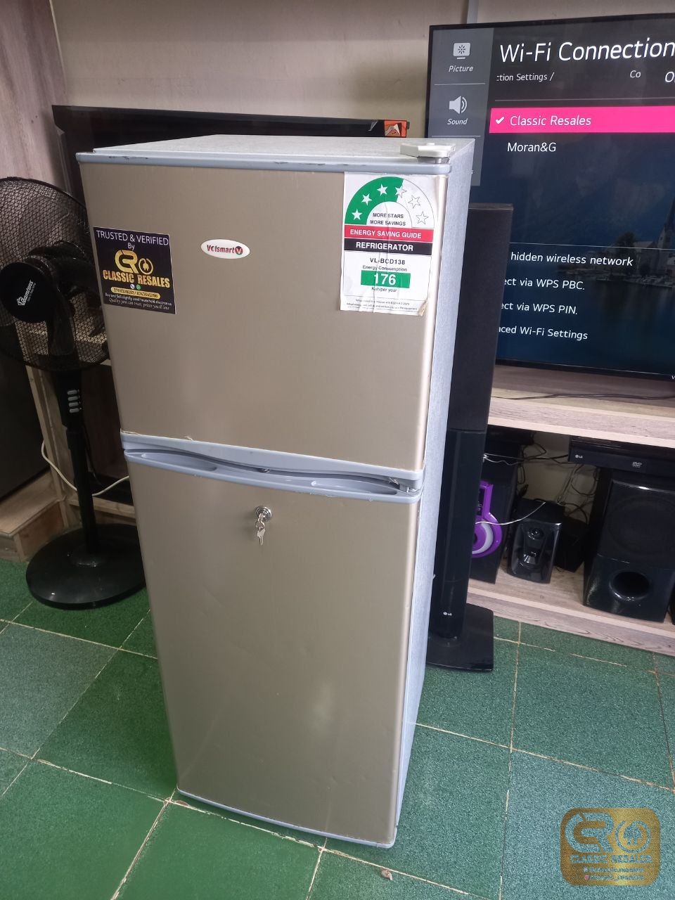 Volsmart 138l double door fridge