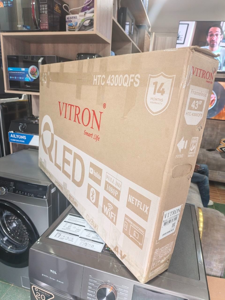 Vitron 43 Inch HTC 4300QFS FHD QLED Frameless Smart Android TV
