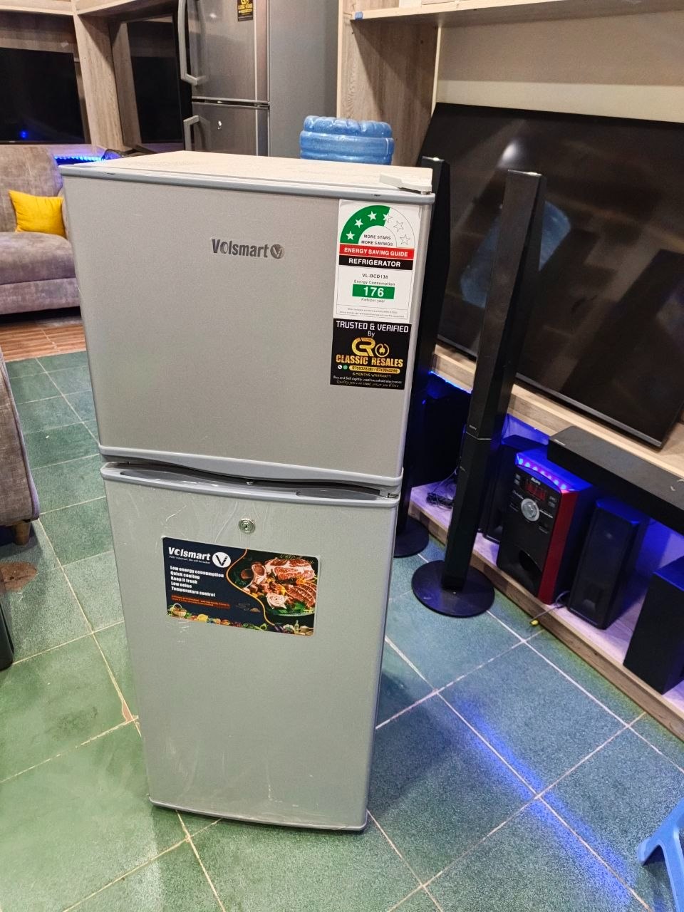 Volsmart VL-BCD138 Double door 138L Refrigerator