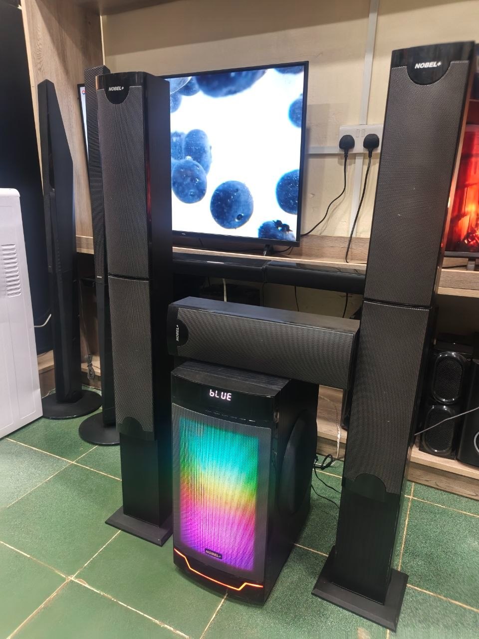 Nobel Plus NB-1214 Subwoofer 5.1 Super Bass Bluetooth Tallboy Speaker System 25000W