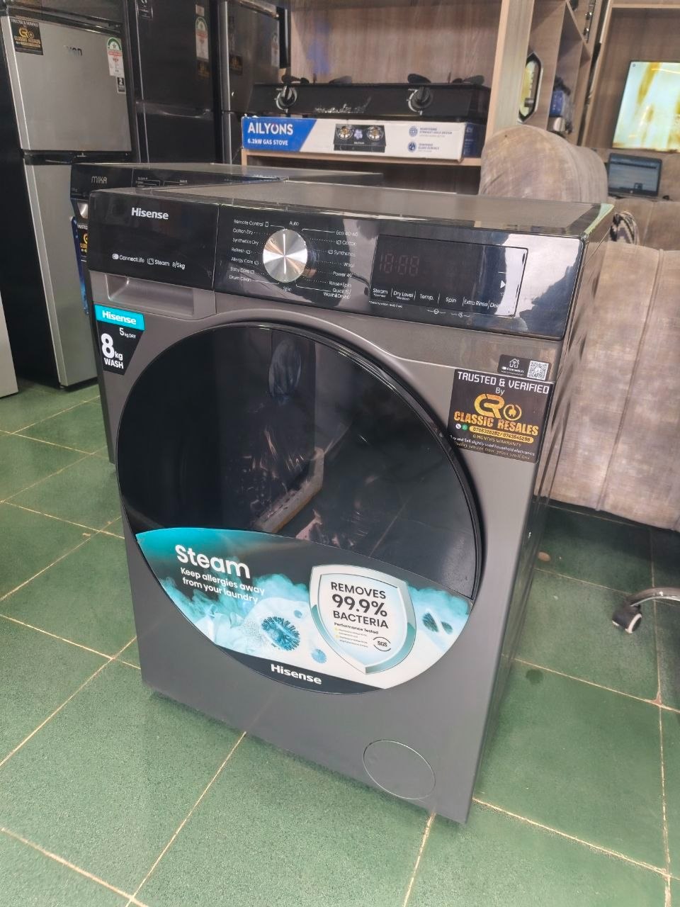 Hisense 8kg Washer & Dryer 5Kg WD3Q8043BT Front Load Washing Machine