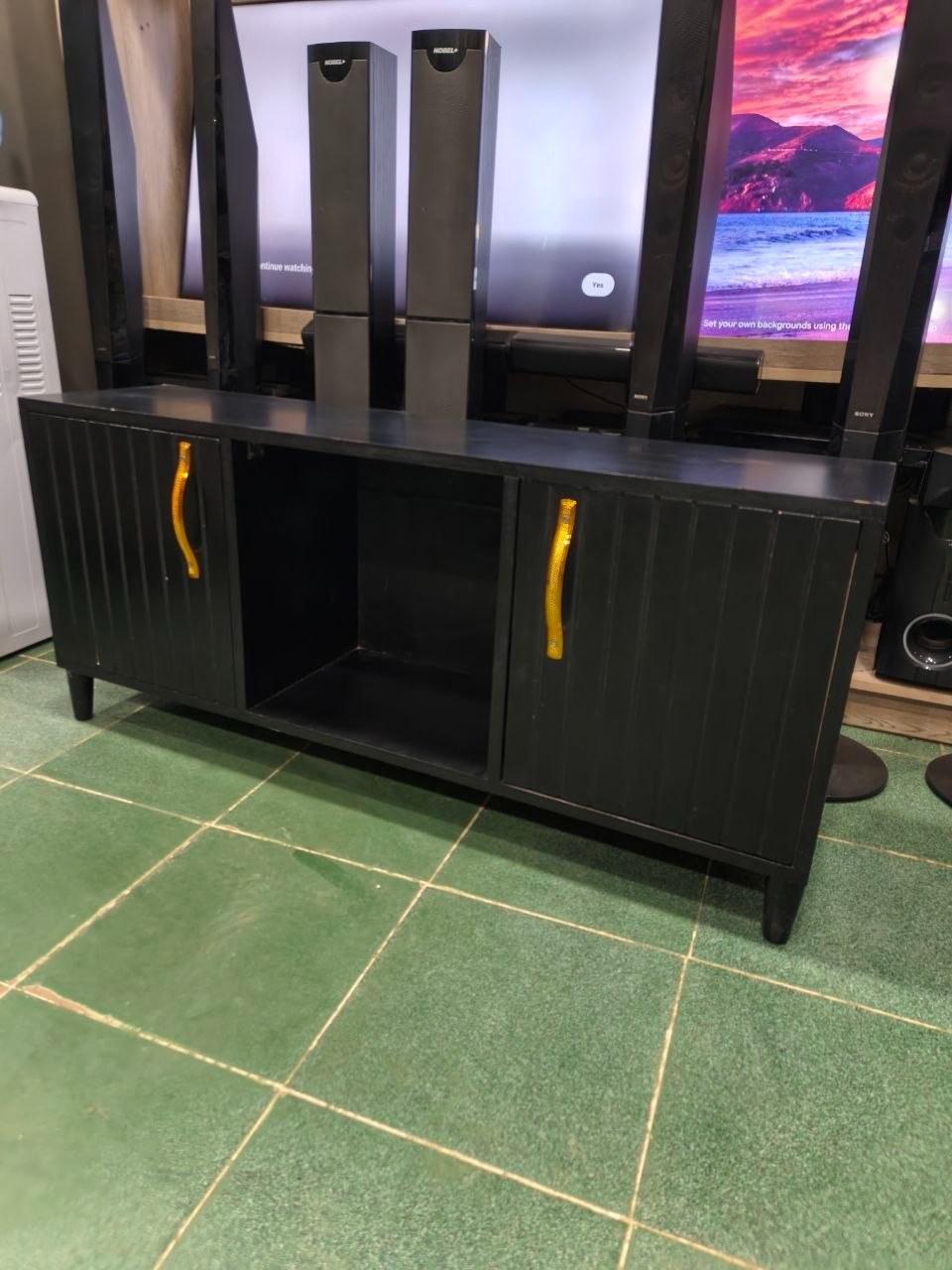 Tv stand wooden black