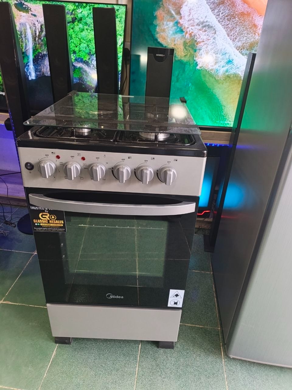 Midea 3Gas + 1 Electric Cooker 50X60 50E3G1H-Sl