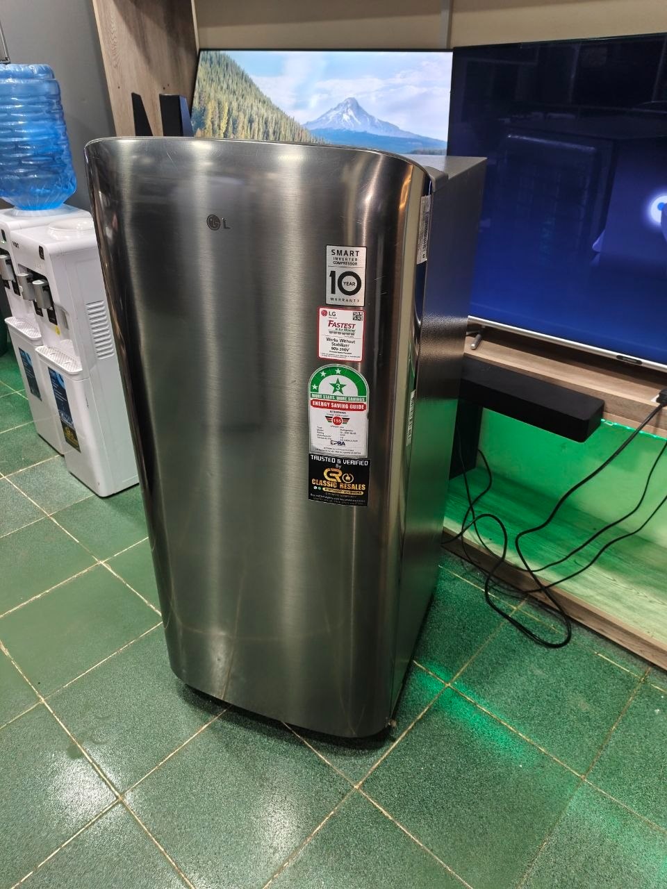 LG GL-B201SLLB 180L Single Door Fridge - Silver