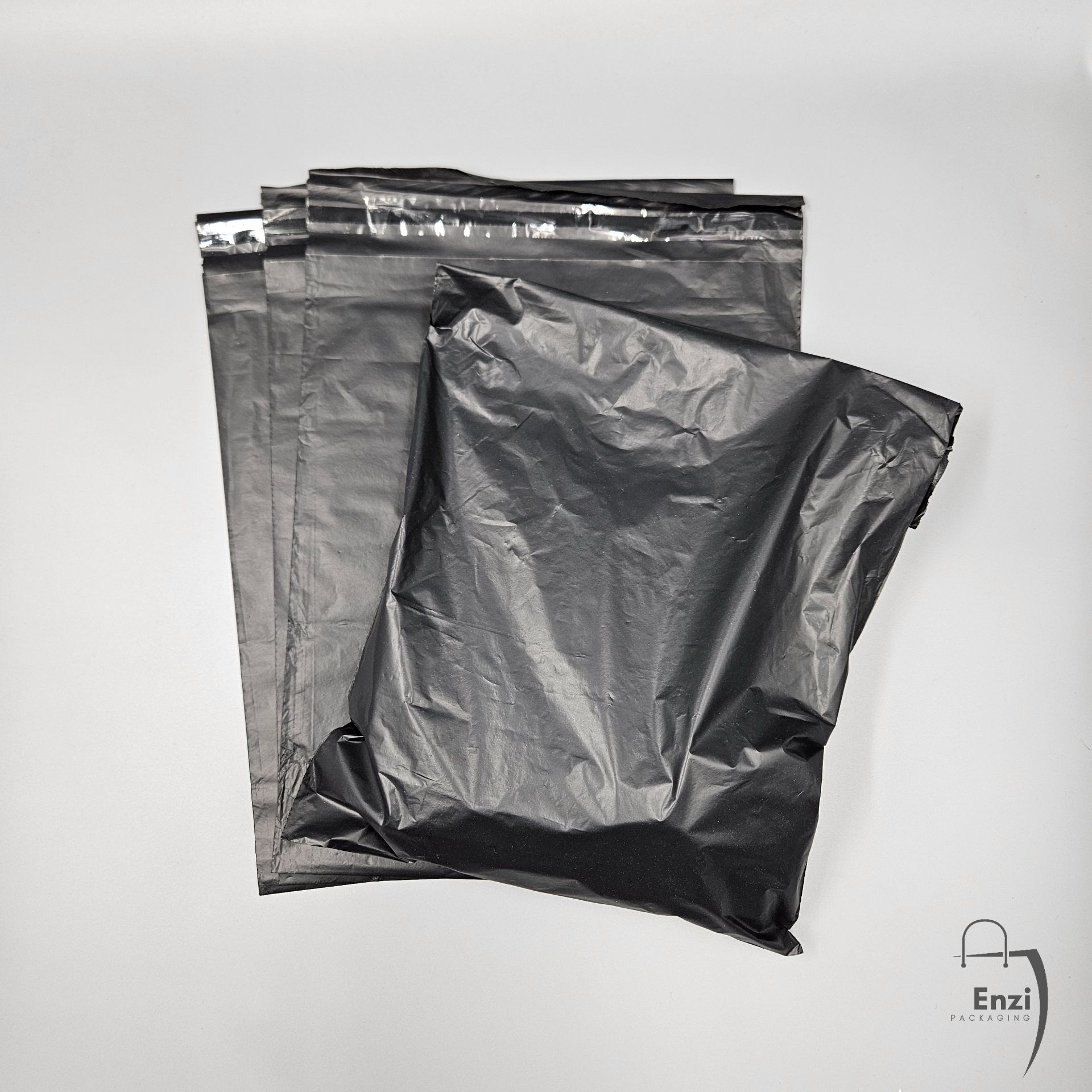 Black Polymailer Packaging Bags, Biodegradable