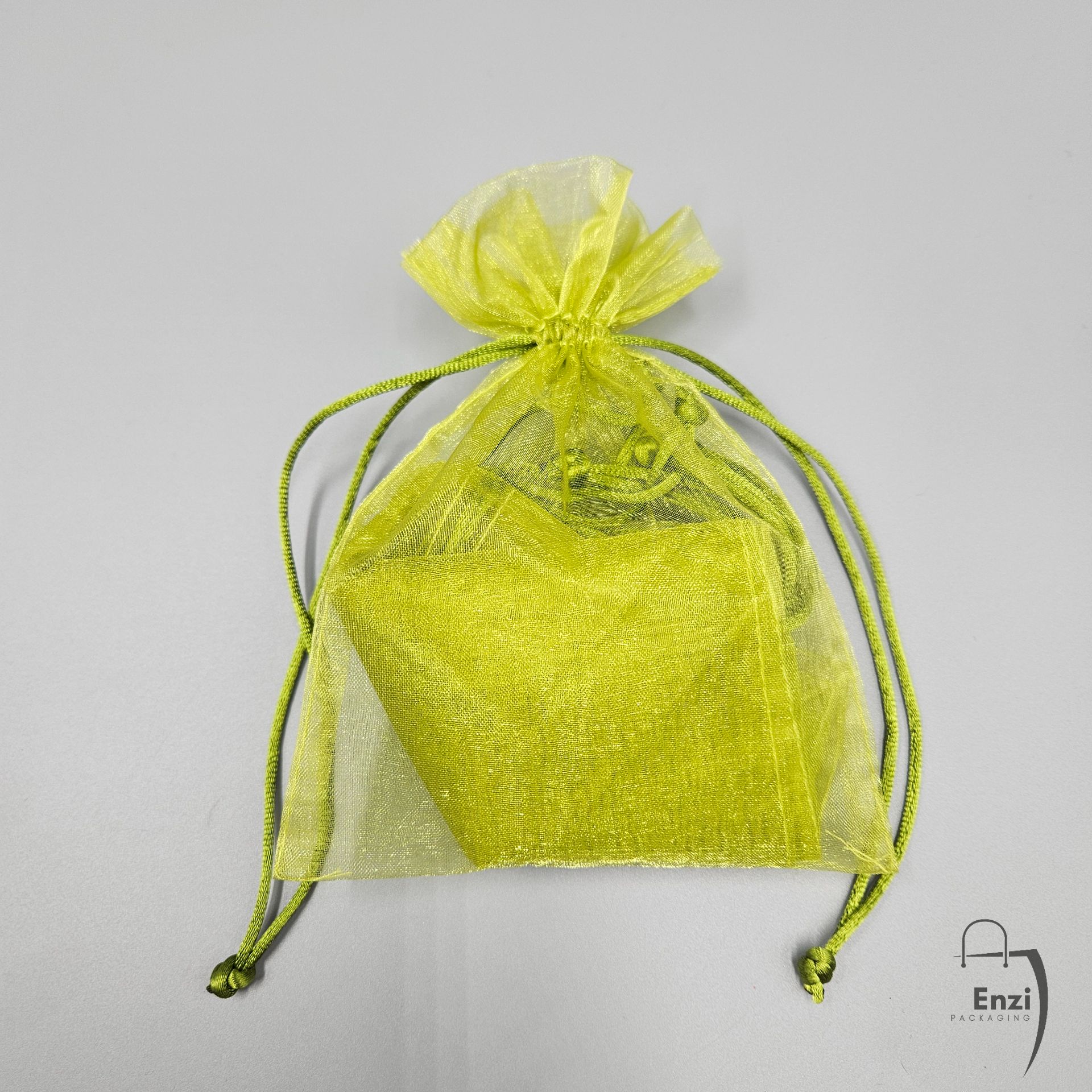 Green Organza Bags Large