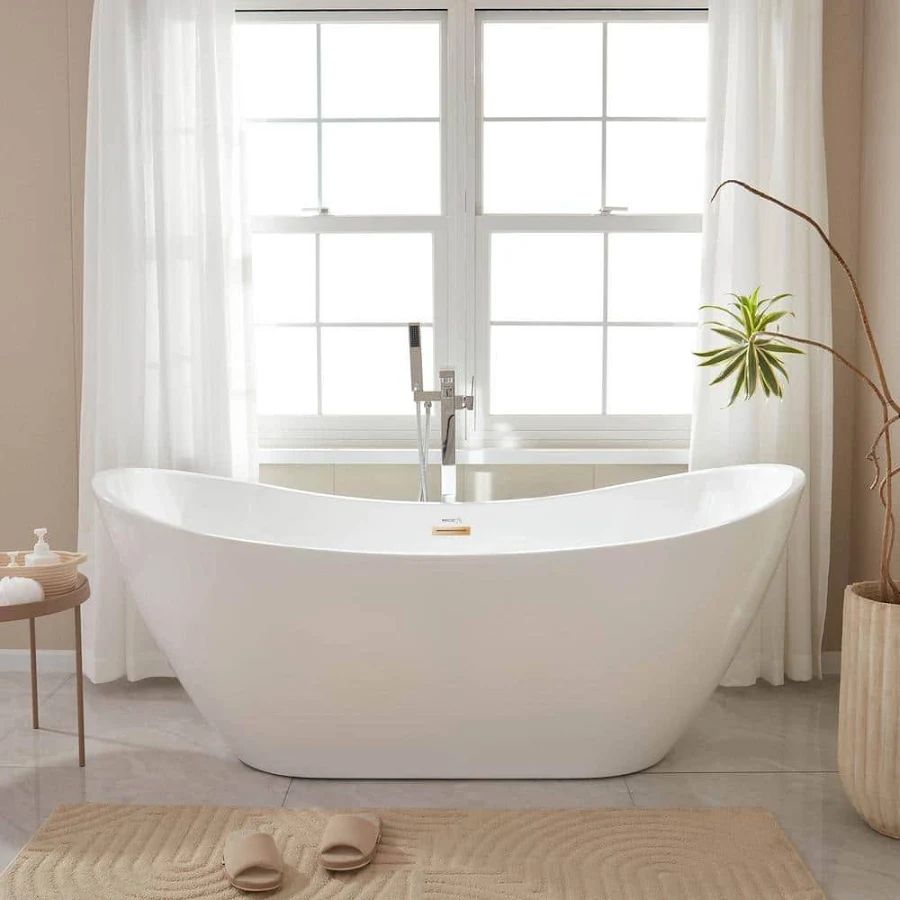 Freestanding Soaking Acrylic Bathtub