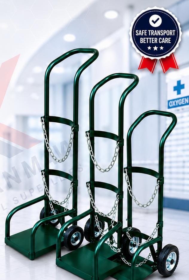 Oxygen cylinder trolley